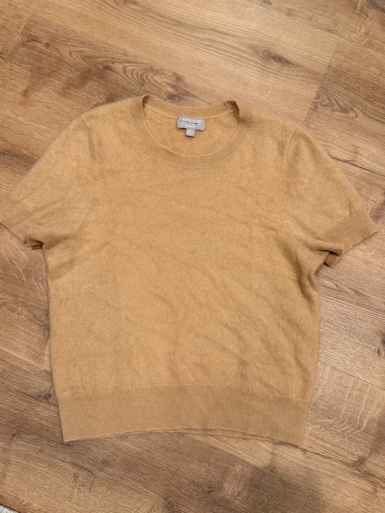 J Crew Brushed cashmere relaxed T-shirt - Picture 2 of 3